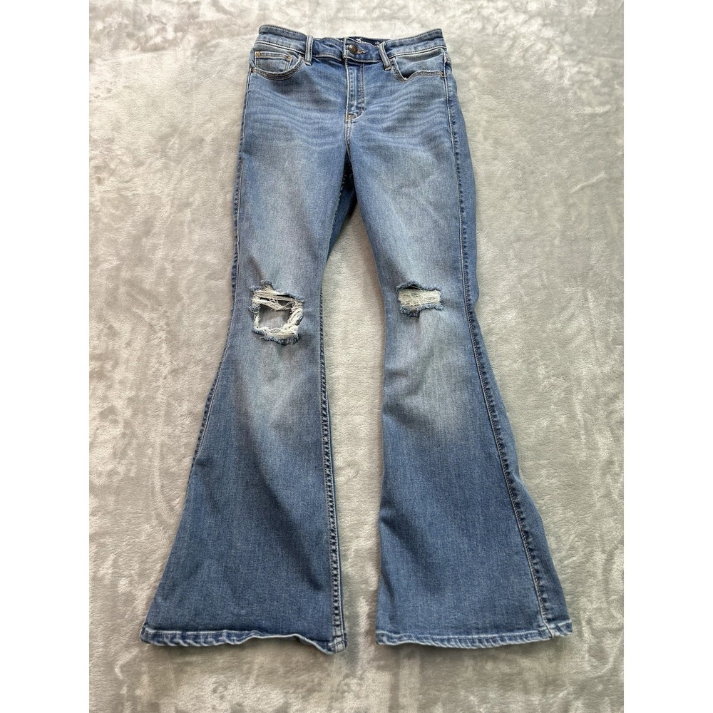 Hollister High Rise Vintage Flare Jeans Classic Stretch Size W26 L30 Bell Bottom